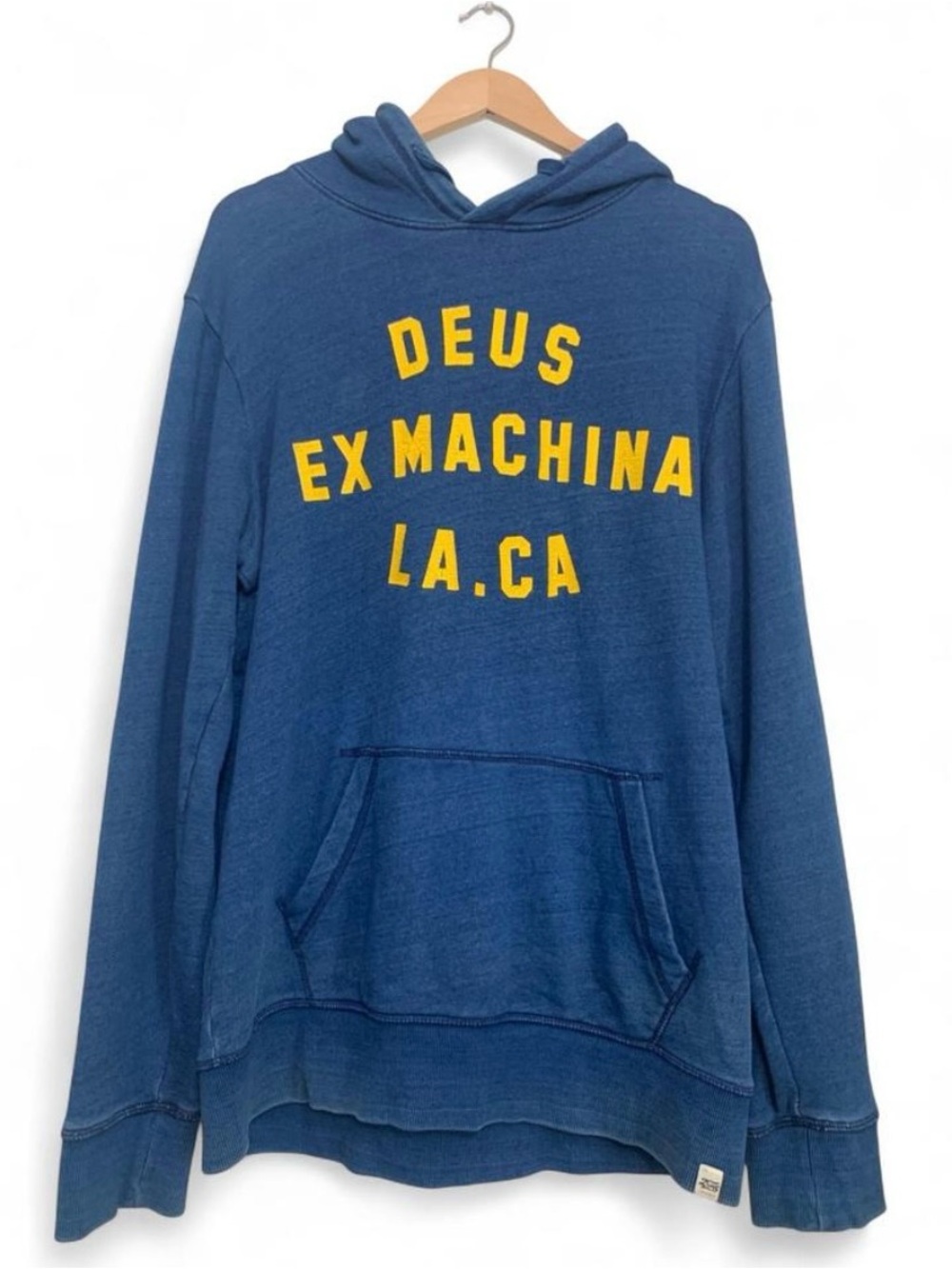 Deus True Indigo Deus Ex Machina LA CA Hoodie Men’s Size Large Australia Skater